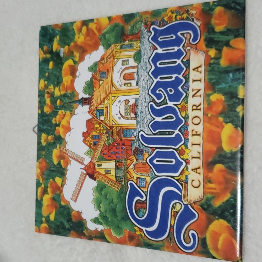 90s vintage Solvany California tile hanging art trivet